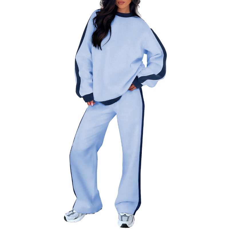 Women's Two-Piece Set – Striped Two-Piece Lounge Set