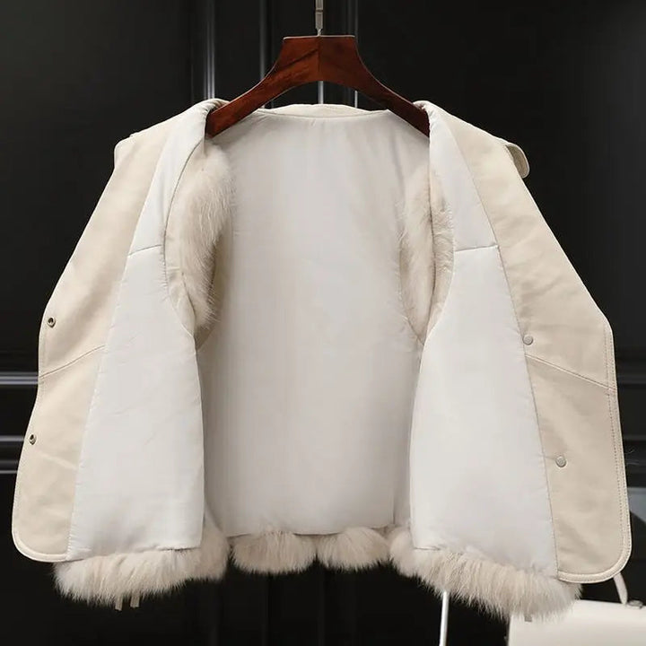 Women's Lumiére Faux Fur Gilet in Ivory Cream | Invictora.com