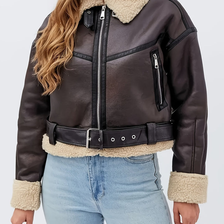 Women's Jacket – Belted Aviator