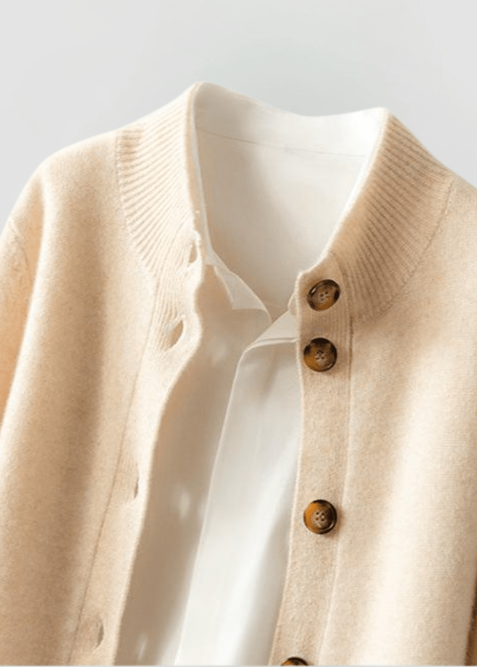 Women's Decorative-Button Cardigan