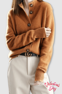 Women's Decorative-Button Cardigan