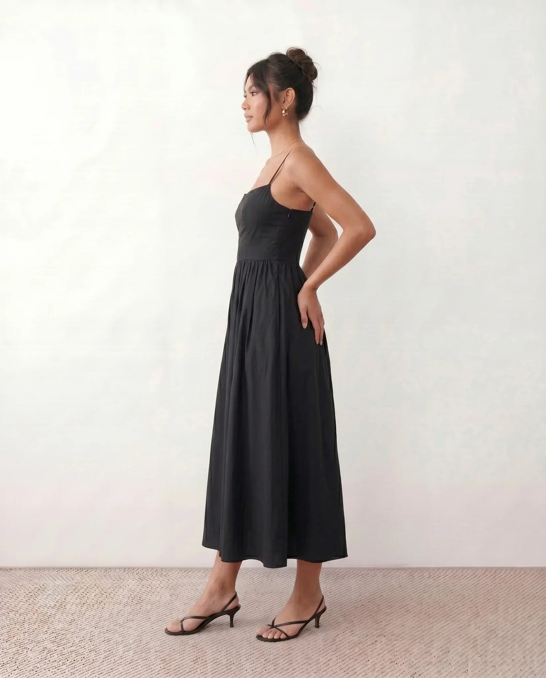 Women's Layla Spaghetti Strap Low Back Midi Dress product image | Invictora.com