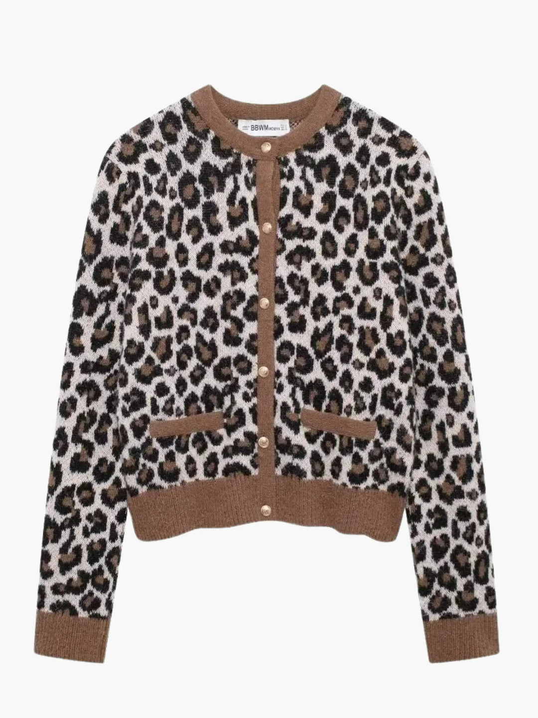 Women's Cardigan – Leopard Print Knit Button Front
