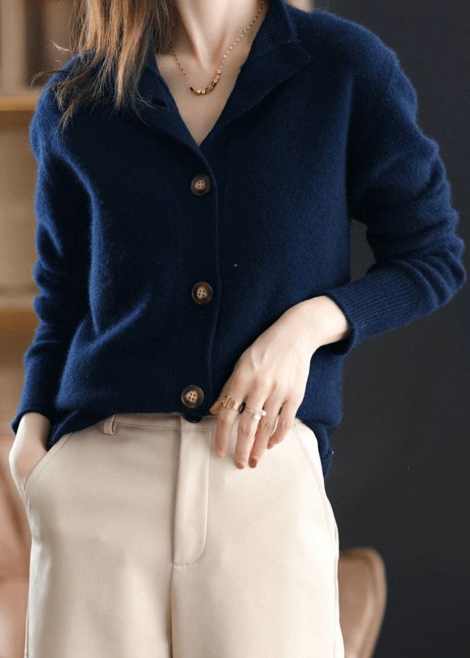 Women's Decorative-Button Cardigan