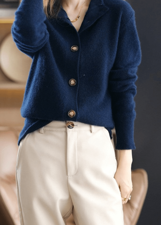 Women's Decorative-Button Cardigan