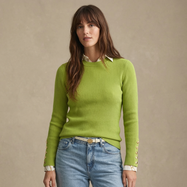 Women's Elysian Knit Pullover in Cream | Invictora.com