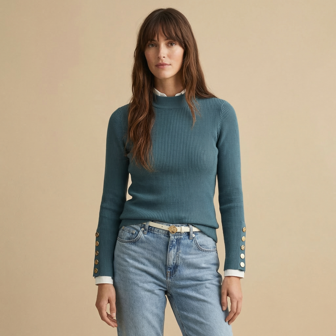 Women's Elysian Knit Pullover in Cream | Invictora.com