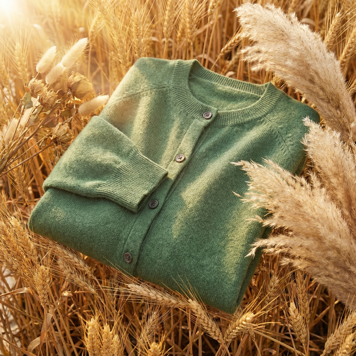 Women's Avery Merino Cardigan in Yellow | Invictora.com