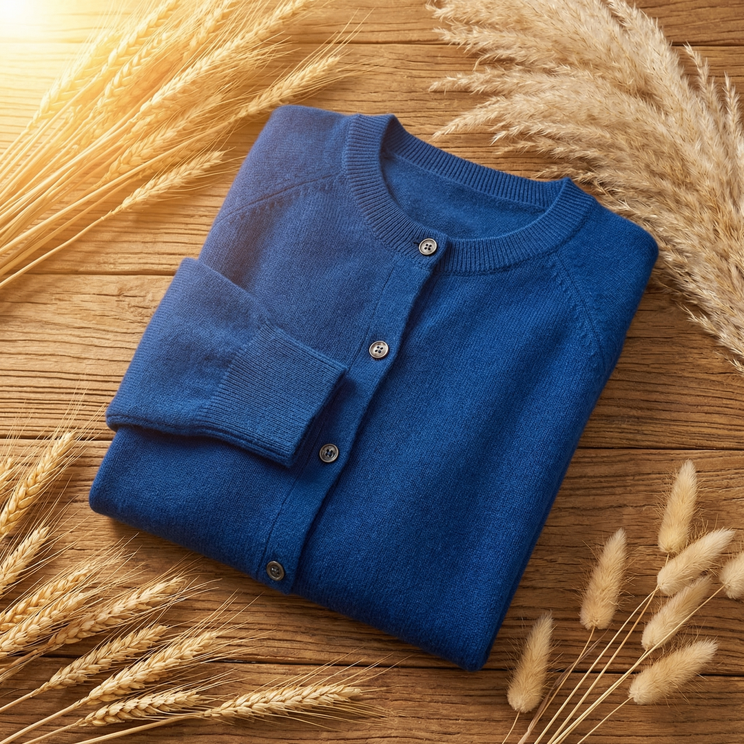 Women's Avery Merino Cardigan in Yellow | Invictora.com