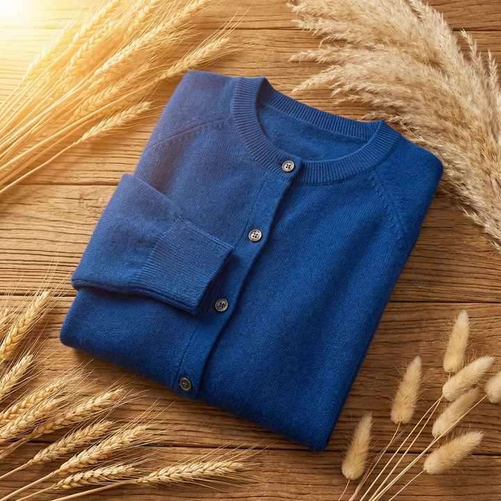 Women's Avery Merino Cardigan in Yellow | Invictora.com