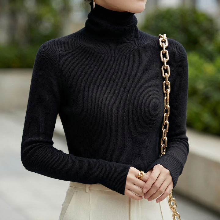 Women's Aria Cashmere Turtleneck | Invictora.com