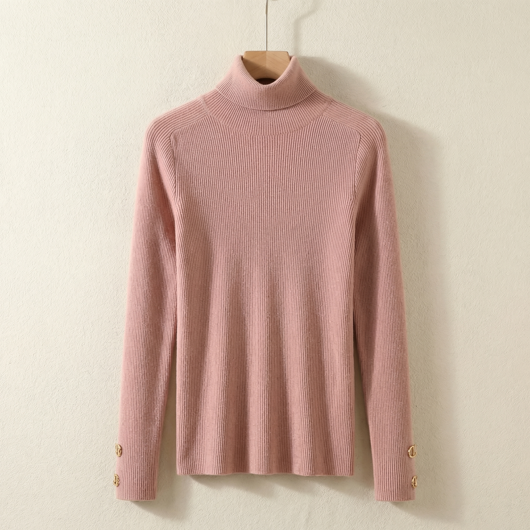 Women's Sienna Cashmere Turtleneck in Gray | Invictora.com