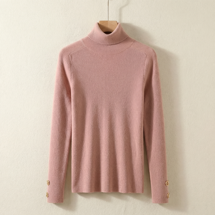 Women's Sienna Cashmere Turtleneck in Gray | Invictora.com