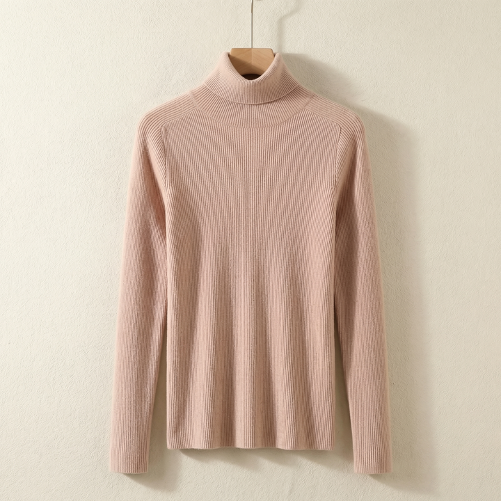 Women's Sienna Cashmere Turtleneck in Gray | Invictora.com