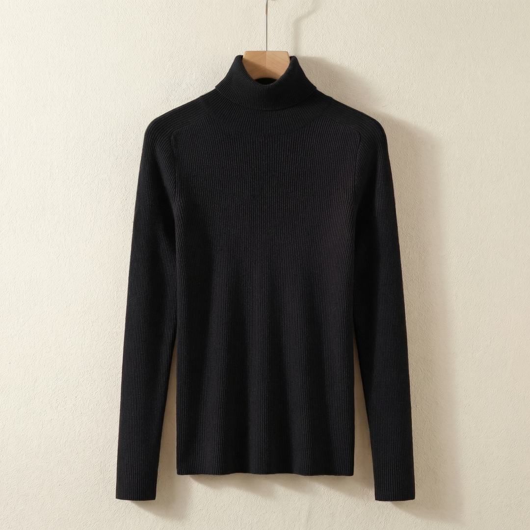 Women's Sienna Cashmere Turtleneck in Gray | Invictora.com