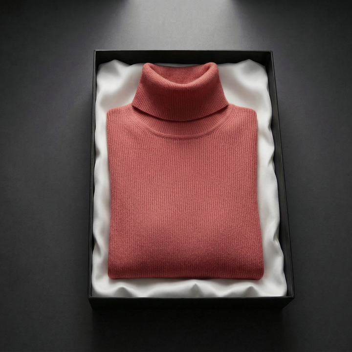 Women's Ivy Cashmere Turtleneck in Black | Invictora.com