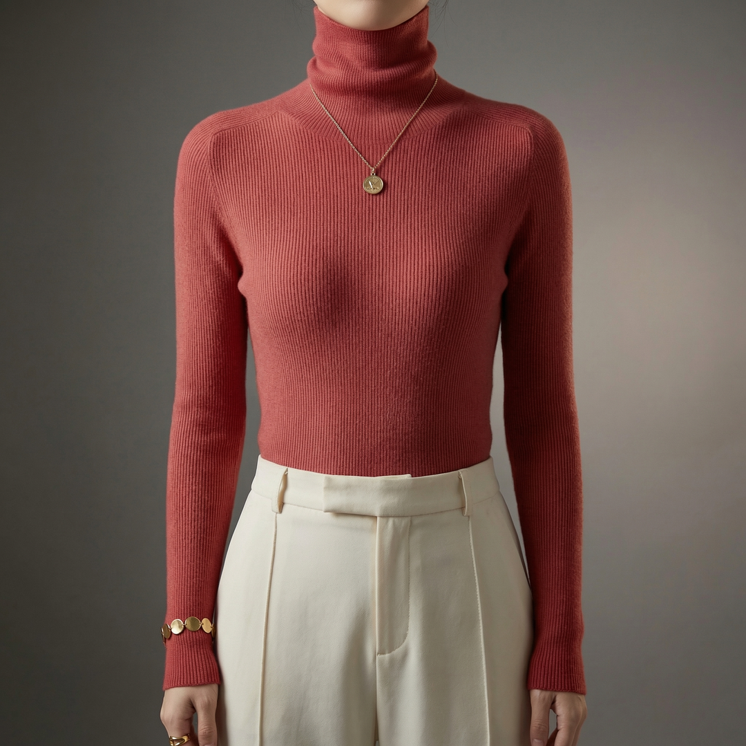 Women's Mila Cashmere Turtleneck | Invictora.com