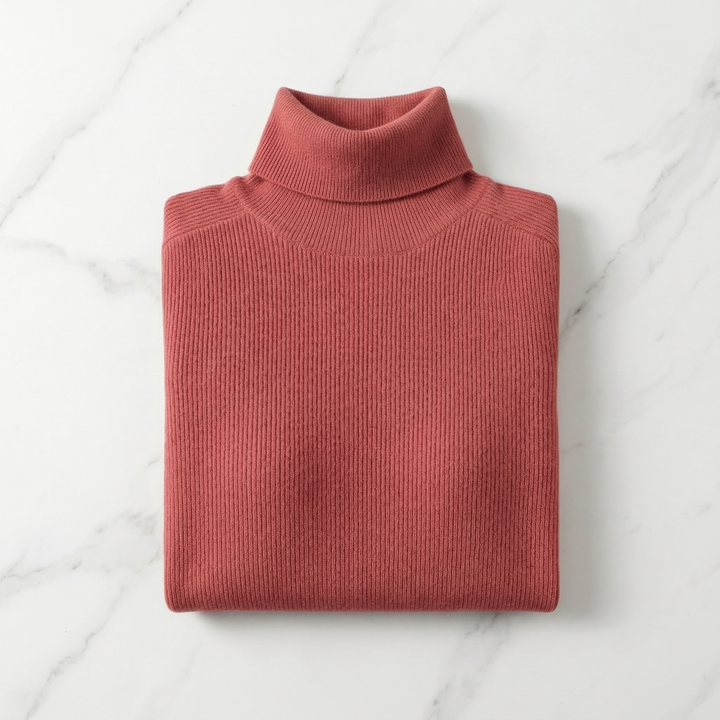 Women's Clara Cashmere Turtleneck in Cream | Invictora.com