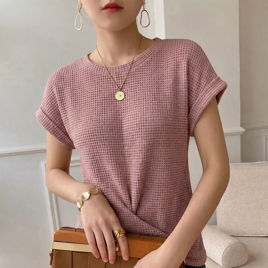 Women's Amber Waffle Knit Top | Invictora.com