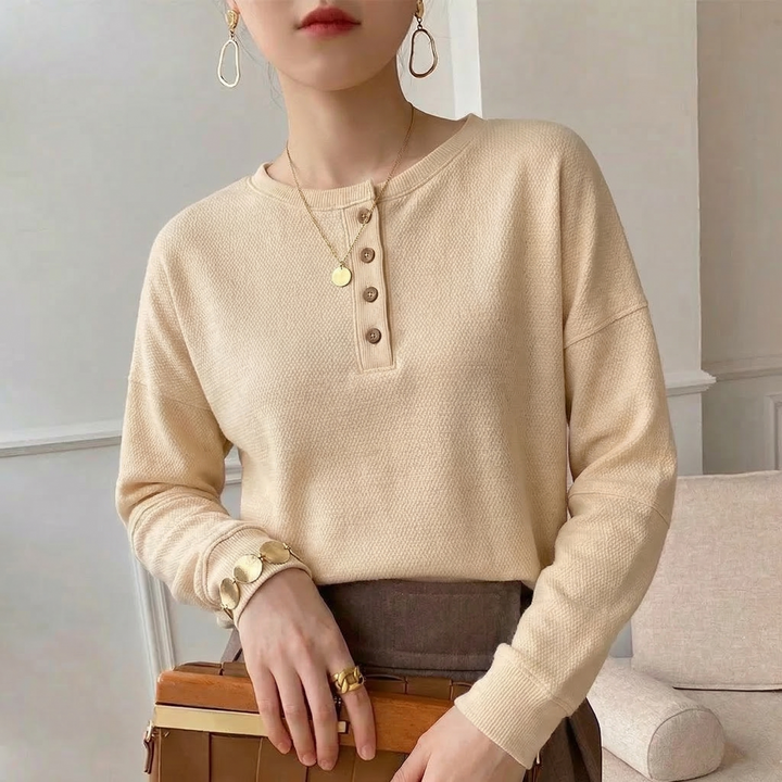 Women's Winnie Waffle Knit Top | Invictora.com