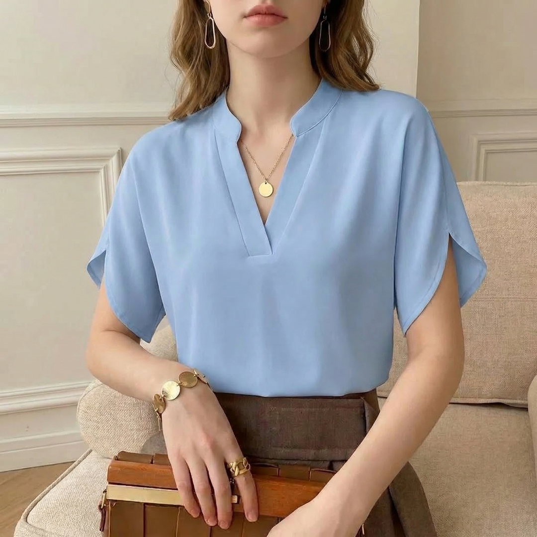 Women's Becca Silk Blouse in Orange | Invictora.com