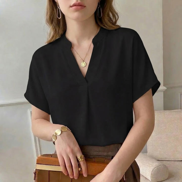 Women's Becca Silk Blouse in Orange | Invictora.com