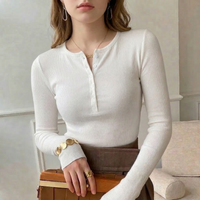 Women's Aurelia Rib Cotton Henley