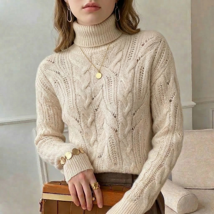 Women's Aurelia Wool Knit Sweater | Invictora.com