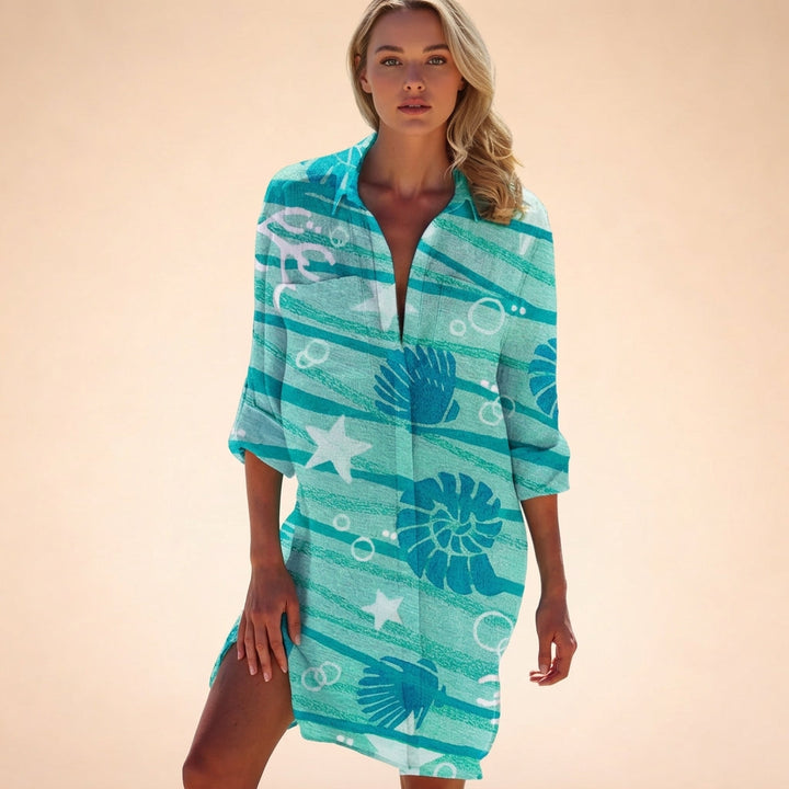 Women's Isabella Colorful Chemisier in Multicolor Rainbow | Invictora.com
