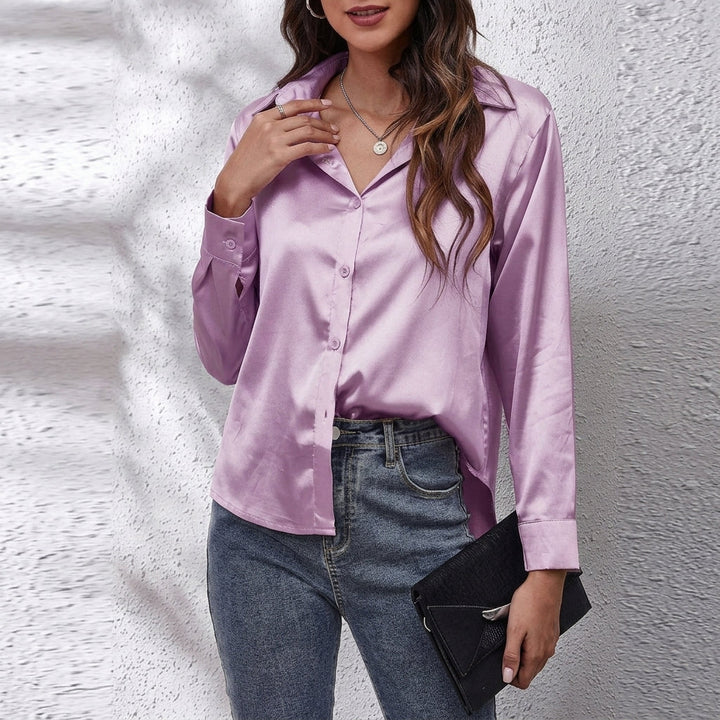 Women's Elvina Silk Shirt in Bronze | Invictora.com