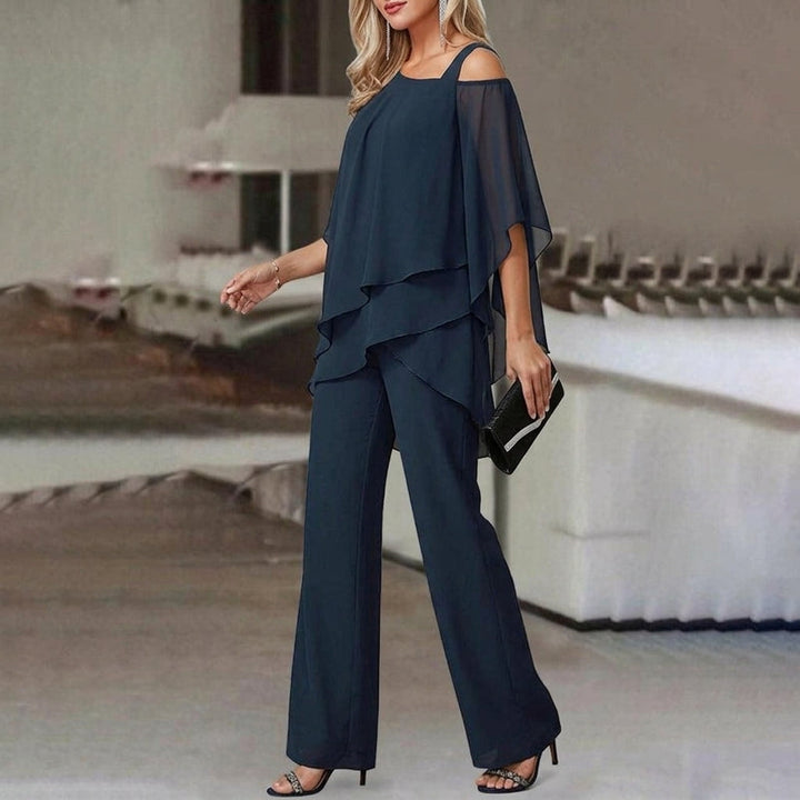 Women's Elvessa Asymmetric Top Set in Red | Invictora.com