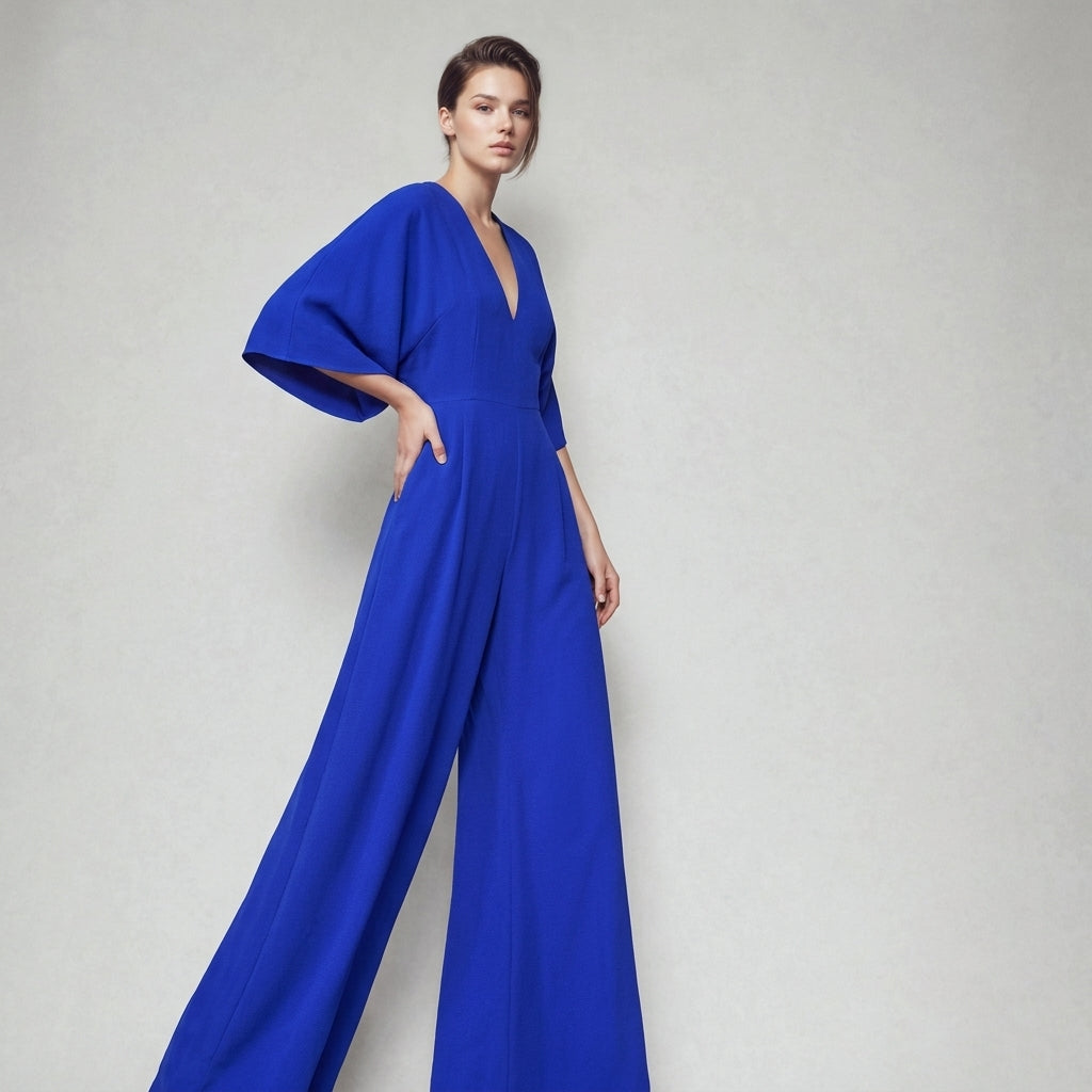 Women's Elviona Viscose Jumpsuit in Black | Invictora.com