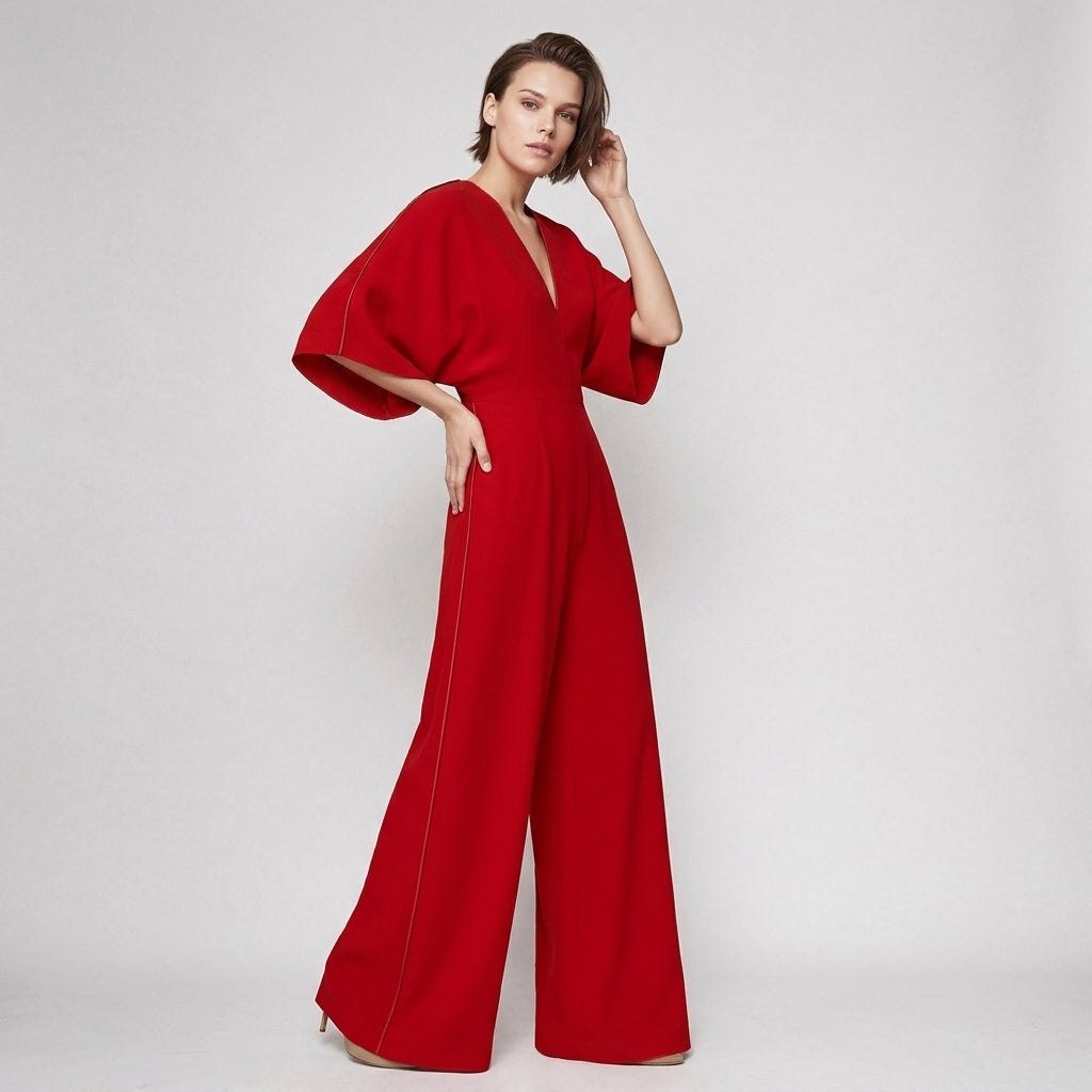 Women's Elviona Viscose Jumpsuit in Black | Invictora.com