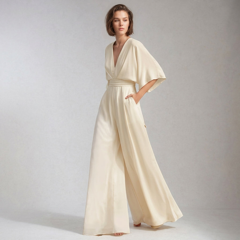 Women's Elviona Viscose Jumpsuit in Black | Invictora.com