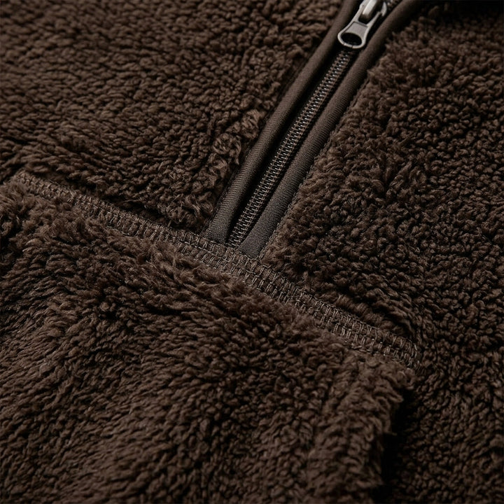 Women's Velora Cashmere Half-Zip in Brown | Invictora.com