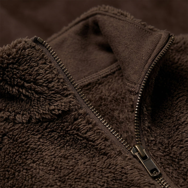 Women's Velora Cashmere Half-Zip in Brown | Invictora.com