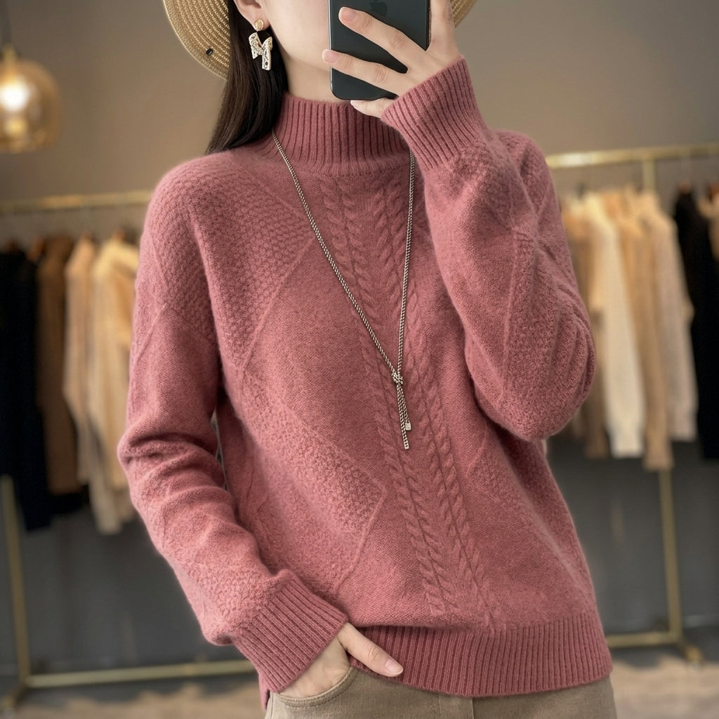 Women's Kiara Cashmere Sweater in Brown | Invictora.com