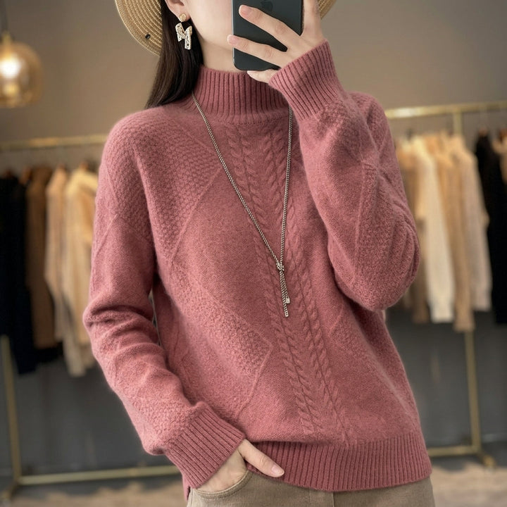 Women's Kiara Cashmere Sweater in Brown | Invictora.com