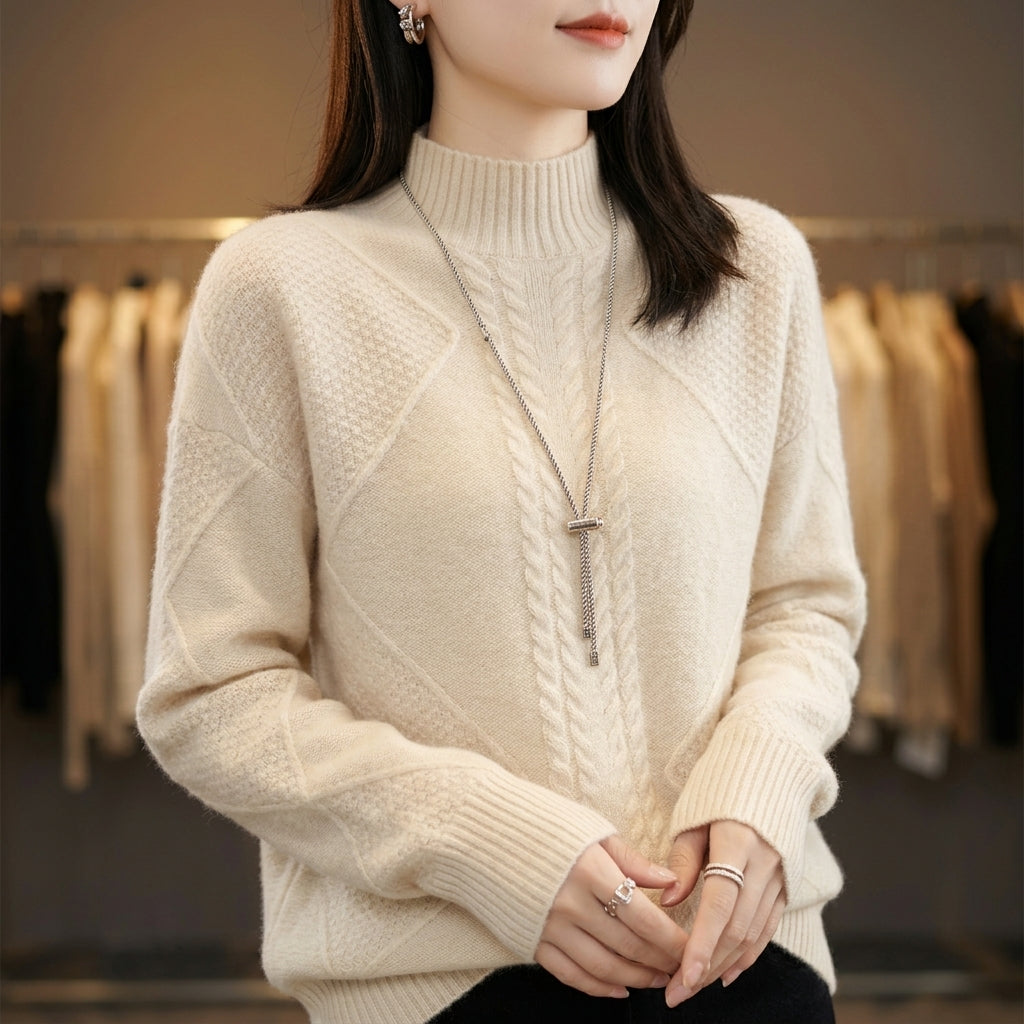 Women's Kiara Cashmere Sweater in Brown | Invictora.com