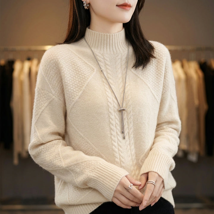 Women's Kiara Cashmere Sweater in Brown | Invictora.com
