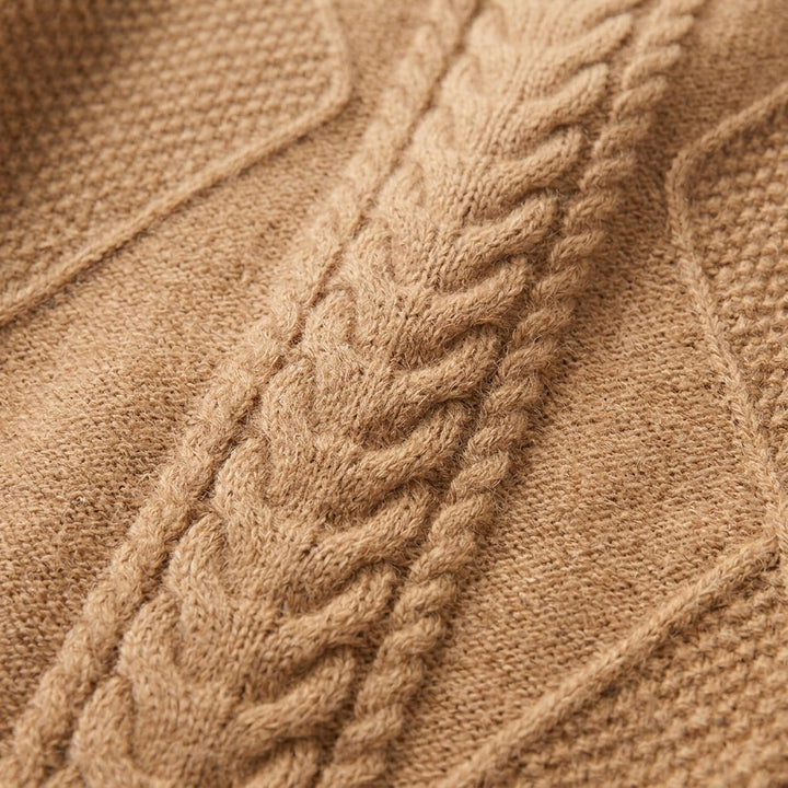 Women's Kiara Cashmere Sweater in Brown | Invictora.com