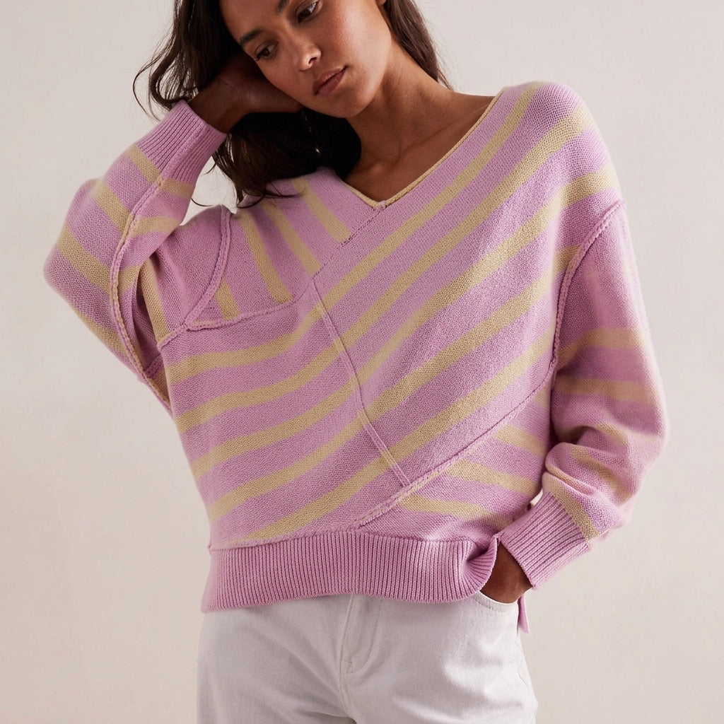 Women's Brooklyn Merino Pullover in Blue | Invictora.com