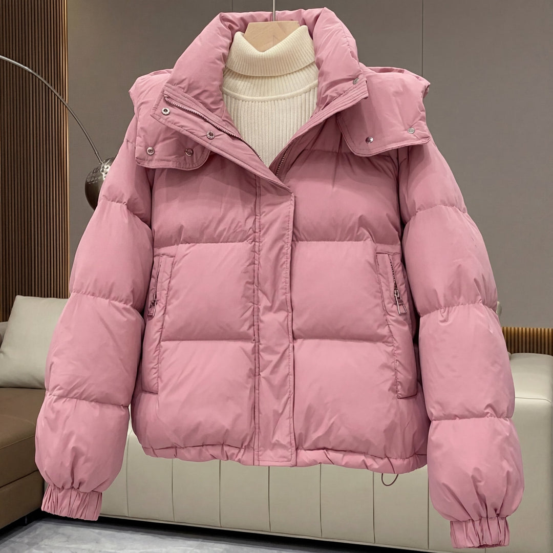 Women's Valentina Quilted Puffer in Cream | Invictora.com