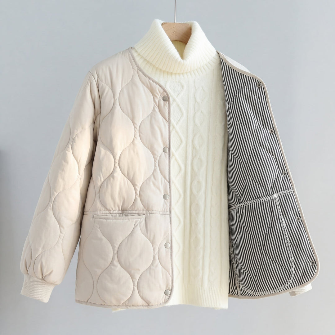 Women's Aurelius Cotton-Padded Parka in White | Invictora.com