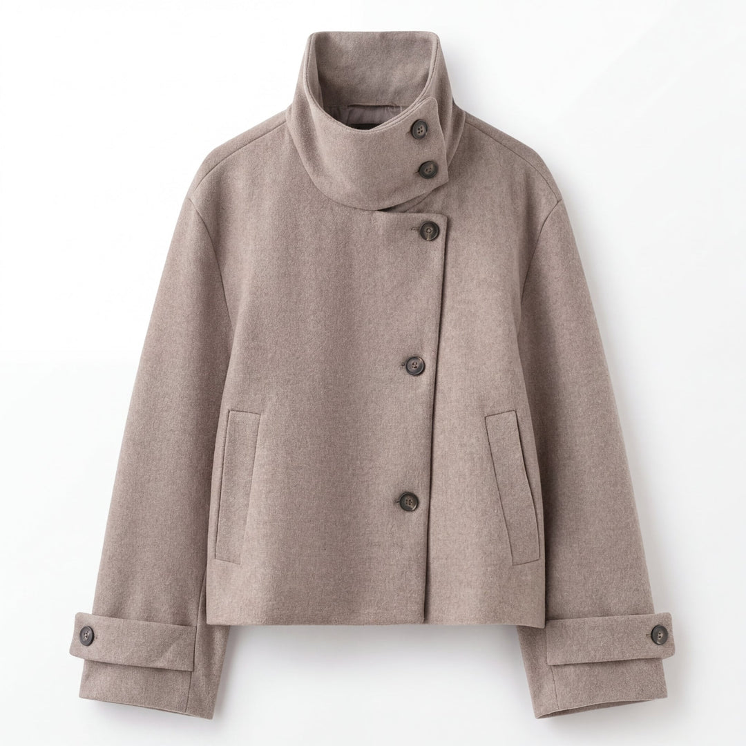 Women's Georgina Woolen Jacket in Black | Invictora.com
