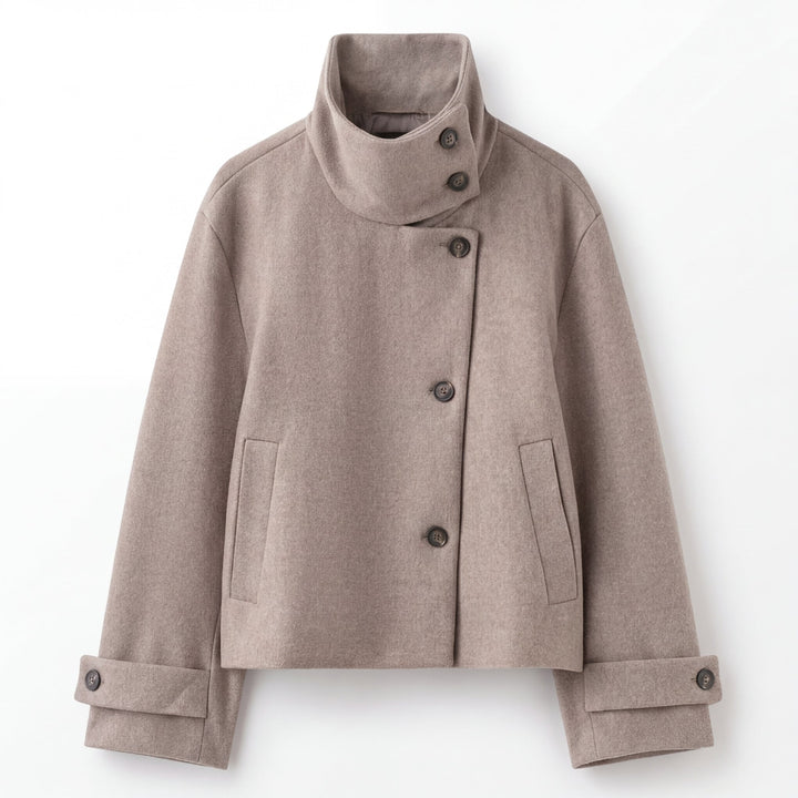 Women's Georgina Woolen Jacket in Black | Invictora.com