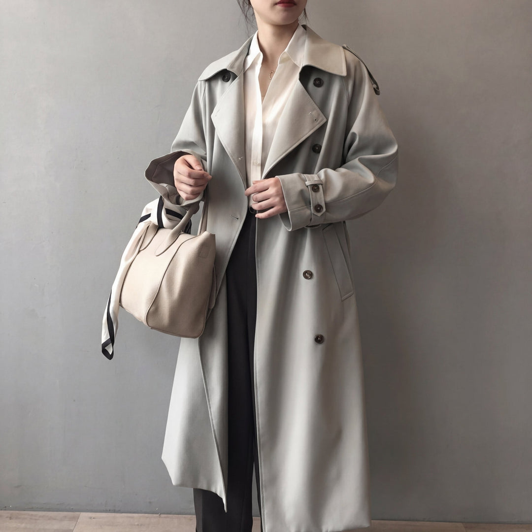 Women's Seoul Gabardine Trench in Brown | Invictora.com