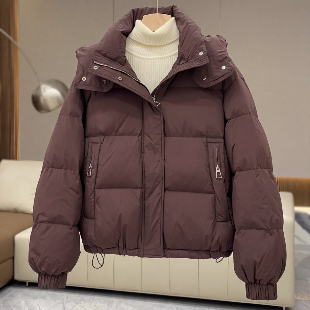 Women's Valentina Quilted Puffer in Cream | Invictora.com