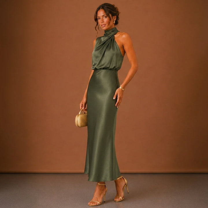 Women's Soraya Satin Maxi Dress product image | Invictora.com