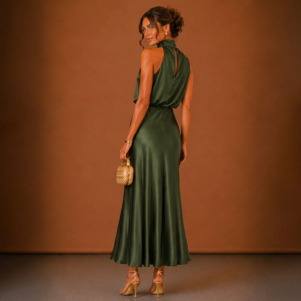 Women's Soraya Satin Maxi Dress product image | Invictora.com